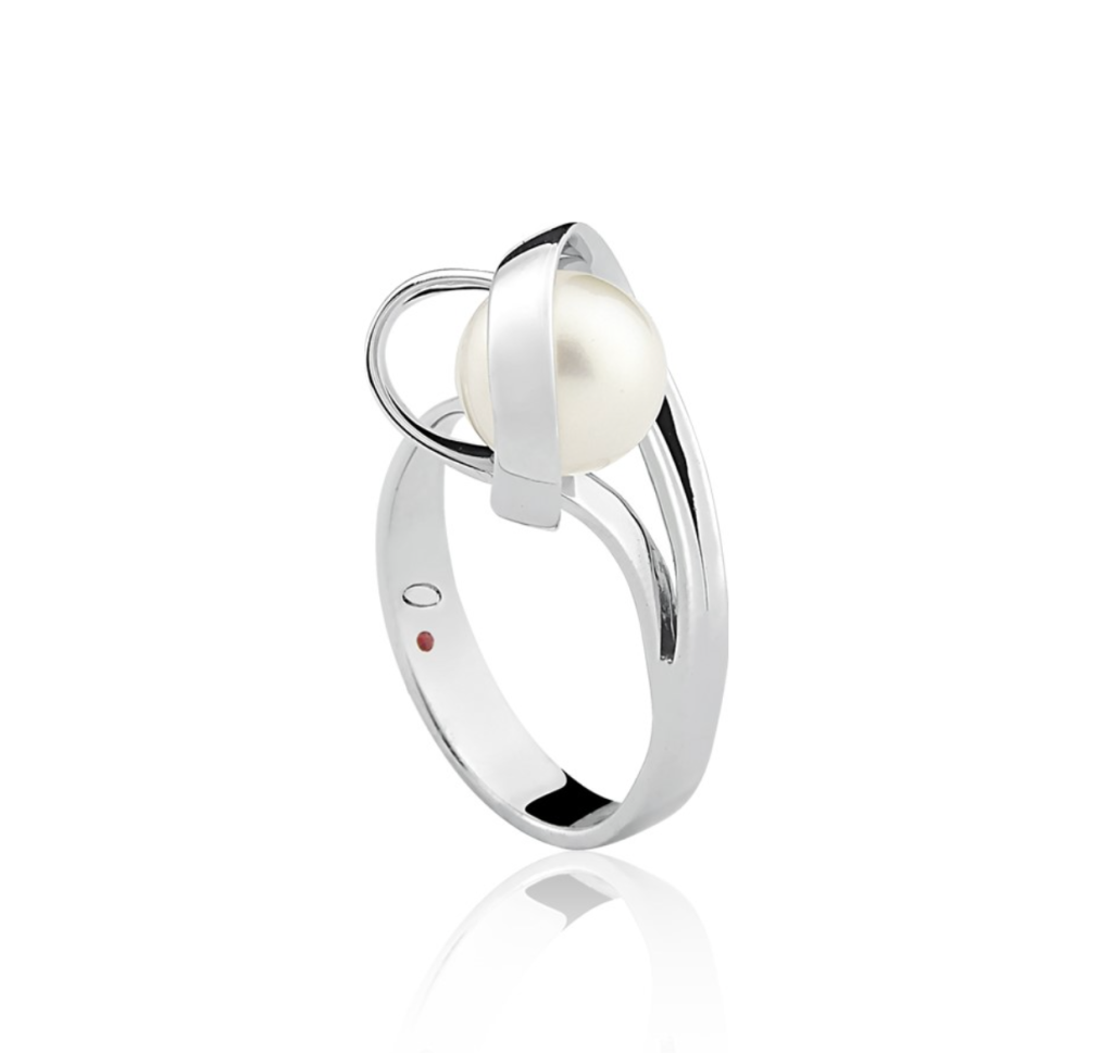 Anel de prata Joy com pérola Julio Okubo