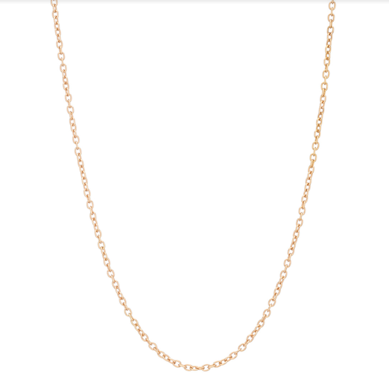 Corrente cadeado masculina em ouro rosé.