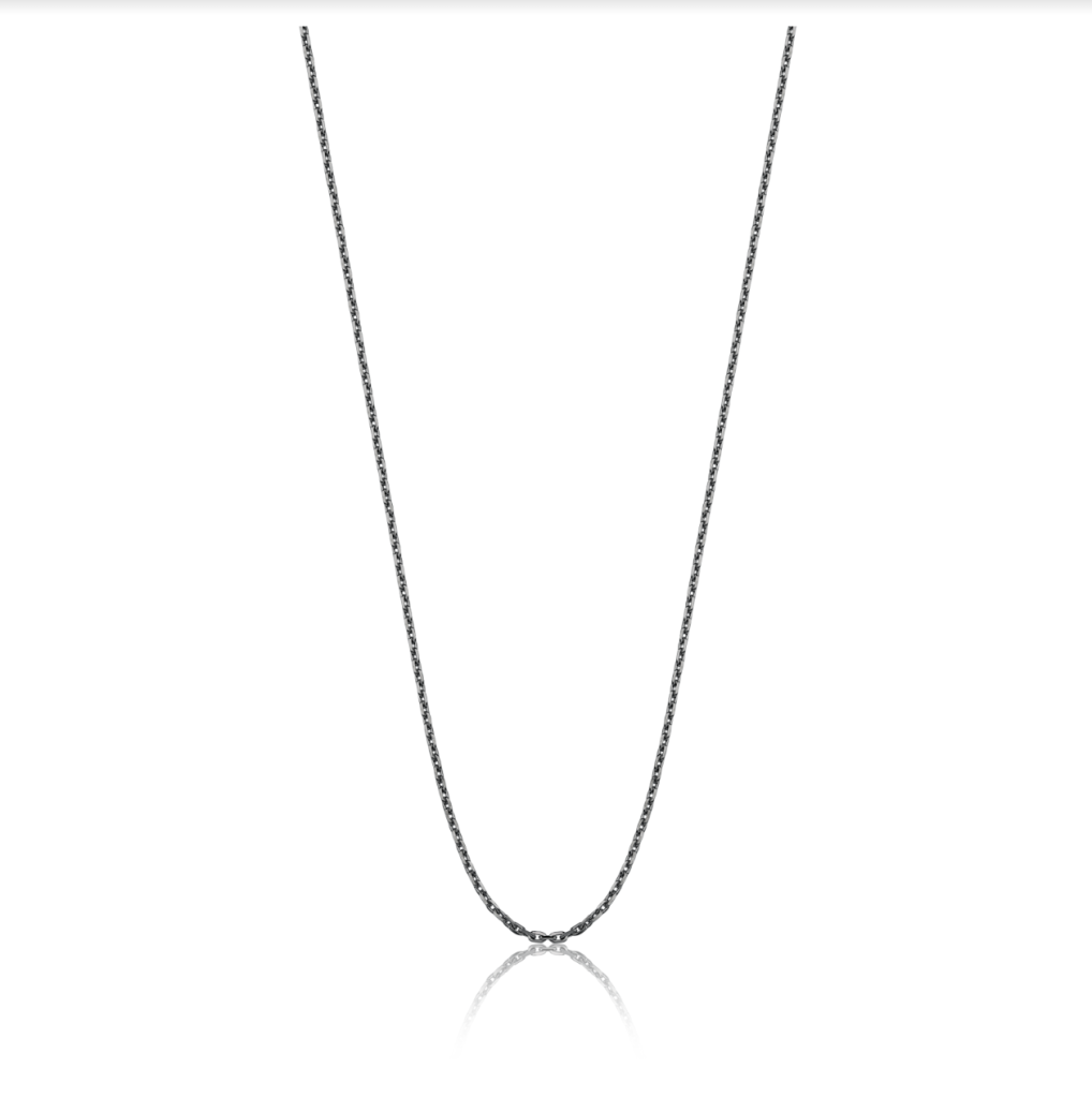 Corrente masculina em prata com ródio negro.