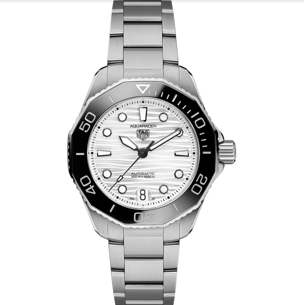 Relógio TAG Heuer Aquaracer Professional 300 Calibre 5 Automático em Aço com Mostrador Cinza.