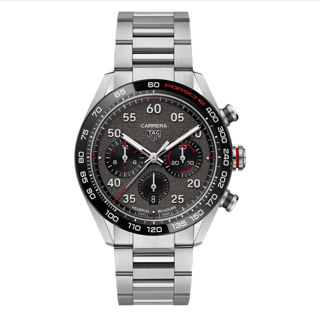 Relógio TAG Heuer Carrera Porsche Edição Especial Calibre Heuer 02 Automático Cinza Aço Cronógrafo.